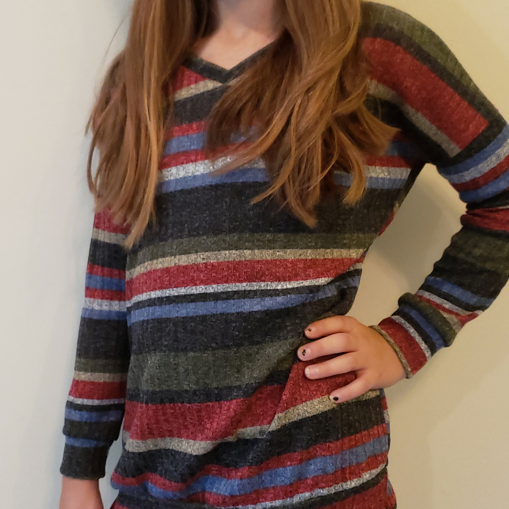 Ribbed V-Neck Sweater
